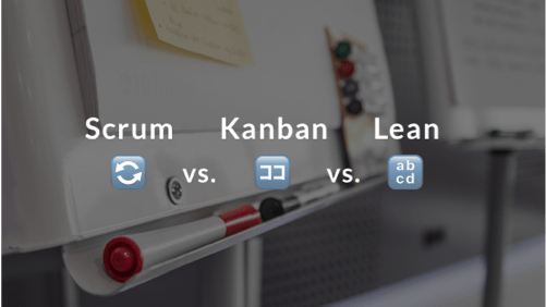 Kanban board with sticky notes 