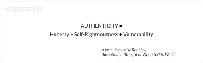 The formula for authenticity by Mike Robbins