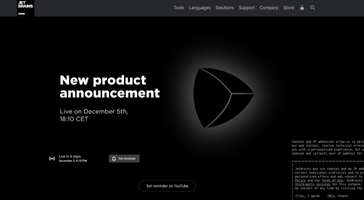 a screenshot of jetbrains.com