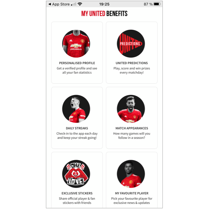Manchester United official app benefits