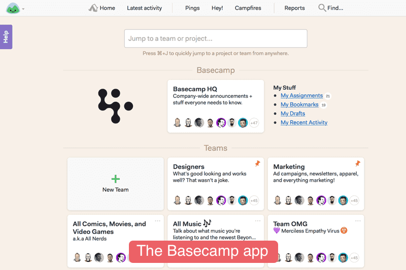 Basecamp app