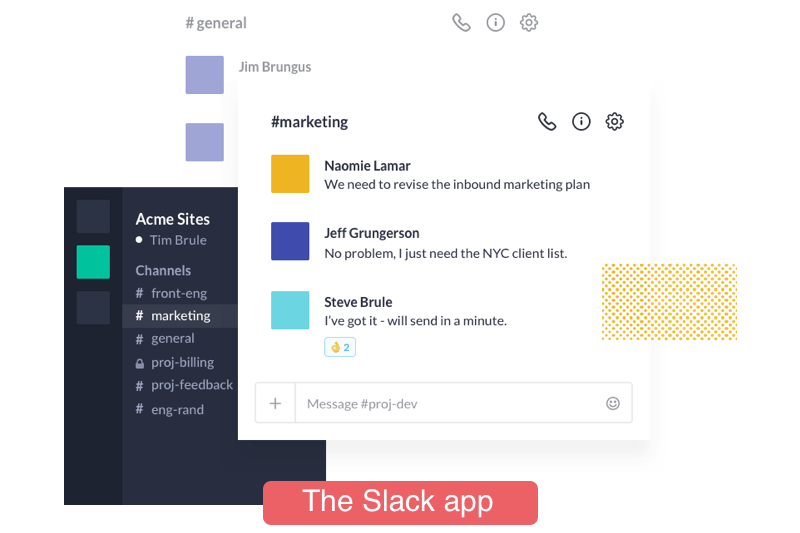 Slack group chat app