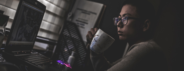 remote worker at the computer