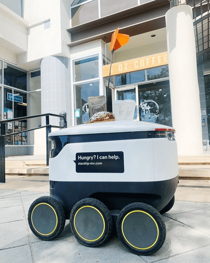 a Starship Technologies robot as seen on Instagram