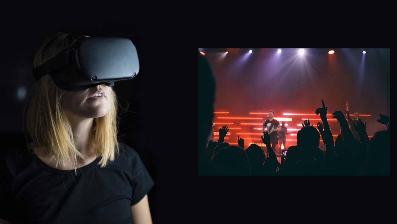 VR broadcast of a music concert