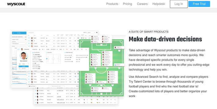 A screenshot of wyscout.com