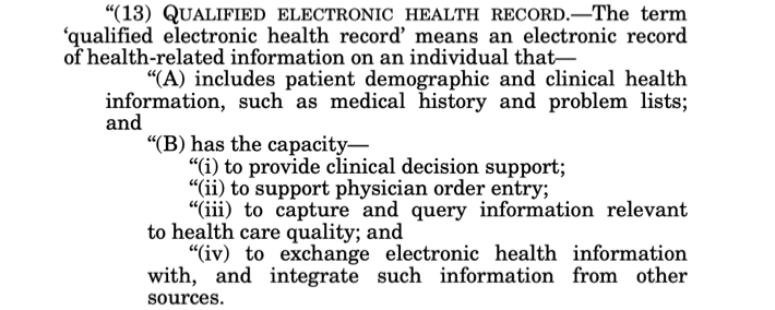 A screenshot from the ARRA of 2009